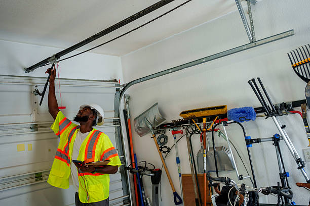Professional Garage Door Panel Replacement technician working in Mangum, OK